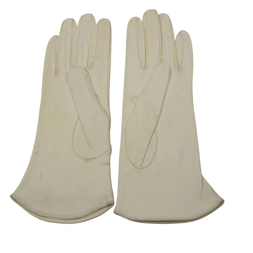 Vintage Aris Van Raalte Kidskin‎ Leather Gloves Lot 5 Pairs Ivory Cream Lace 7.5